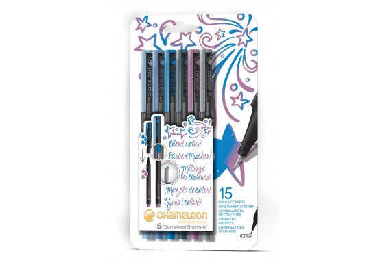 Chameleon Fineliner – 6er-Set, 0,3 mm – 6 Farben, sortiert