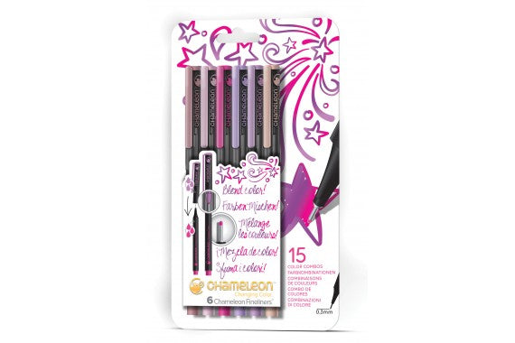 Chameleon Changing Color Fineliner – 6er-Set 0,3 mm – 6 Farben, sortiert