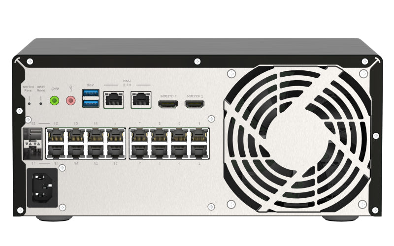 QNAP QGD-3014-16PT – Managed Switch – 14× 1G, 2× SFP (Combo), 16× PoE+, PoE-Budget 140 W