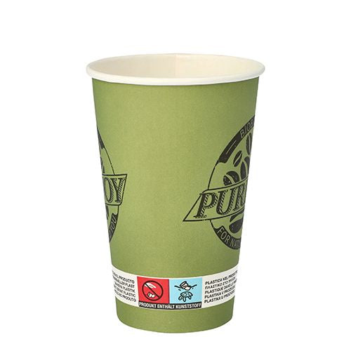 Papstar Trinkbecher, Karton, PLA-beschichtet – 3 dl Grün – FSC – 50 Stk.