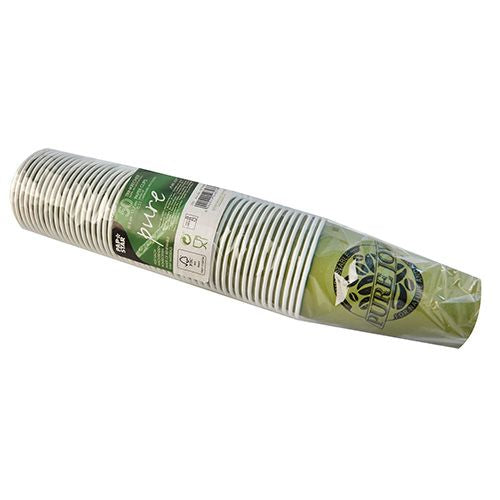 Papstar Trinkbecher, Karton, PLA-beschichtet – 3 dl Grün – FSC – 50 Stk.