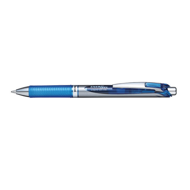 Pentel EnerGel BL80 – Tintenroller, schnelltrocknend, Druckmechanik, 0,5 mm, Blau