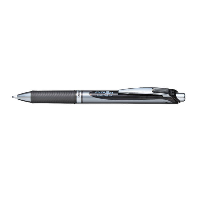Pentel EnerGel BL80 – Tintenroller, schnelltrocknend, Druckmechanik, 0,5 mm, schwarz