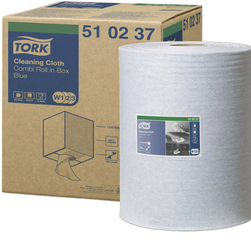 Tork Mehrzweck-Putzrolle – für Tork W1, W2 und W3 Spender, Blau, 32 × 38 cm