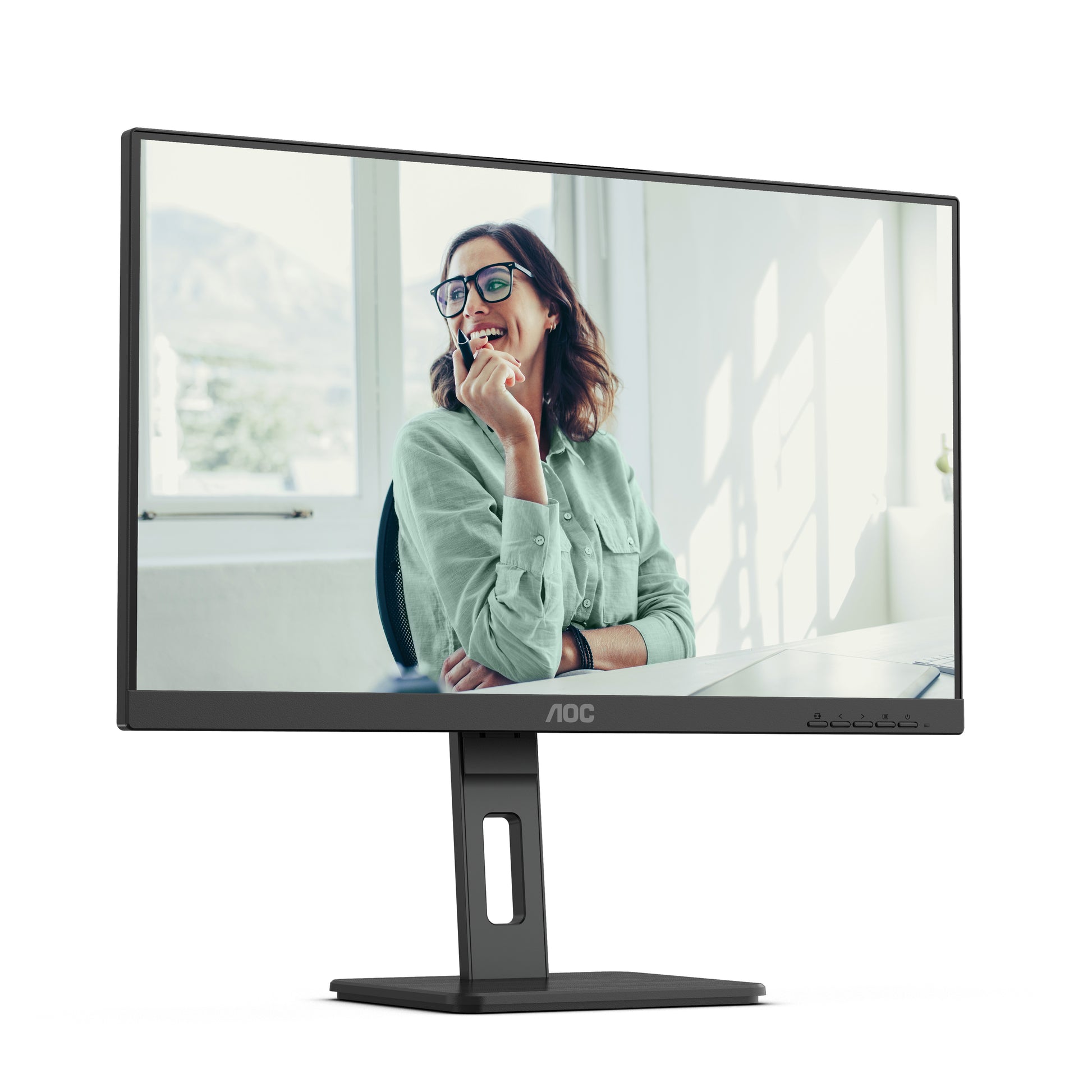 AOC Monitor, 27", IPS, 75 Hz, 350 cd/m², USB-C, Daisy Chain, USB-Hub, VESA 100 × 100, Schwarz