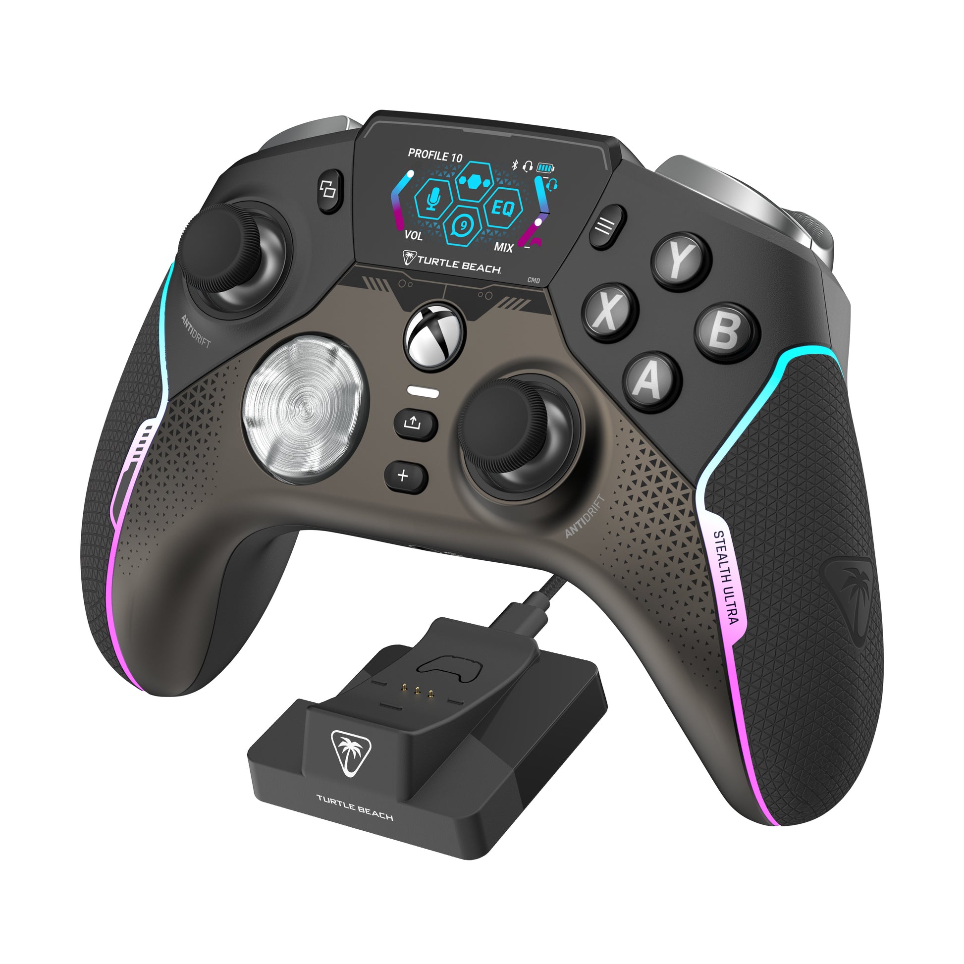 Turtle Beach Stealth Ultra – Gamepad – USB + RF + Bluetooth, Eingebautes Display, für Xbox & PC