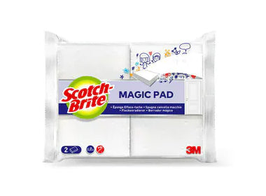 3M Universalschwamm Magic Pad – Kunststoff, 15,7 × 11 × 3 cm, weiss, 2 Stk.