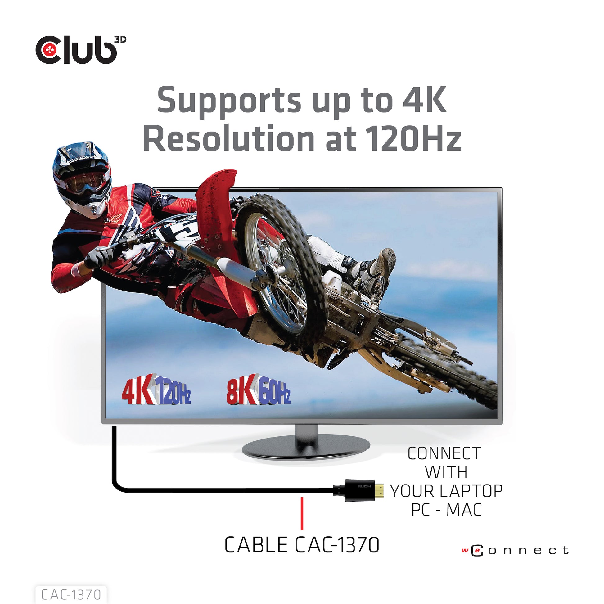 CLUB3D HDMI Kabel HDMI 2.1 8K 60 Hz – 1,5 m – ARC