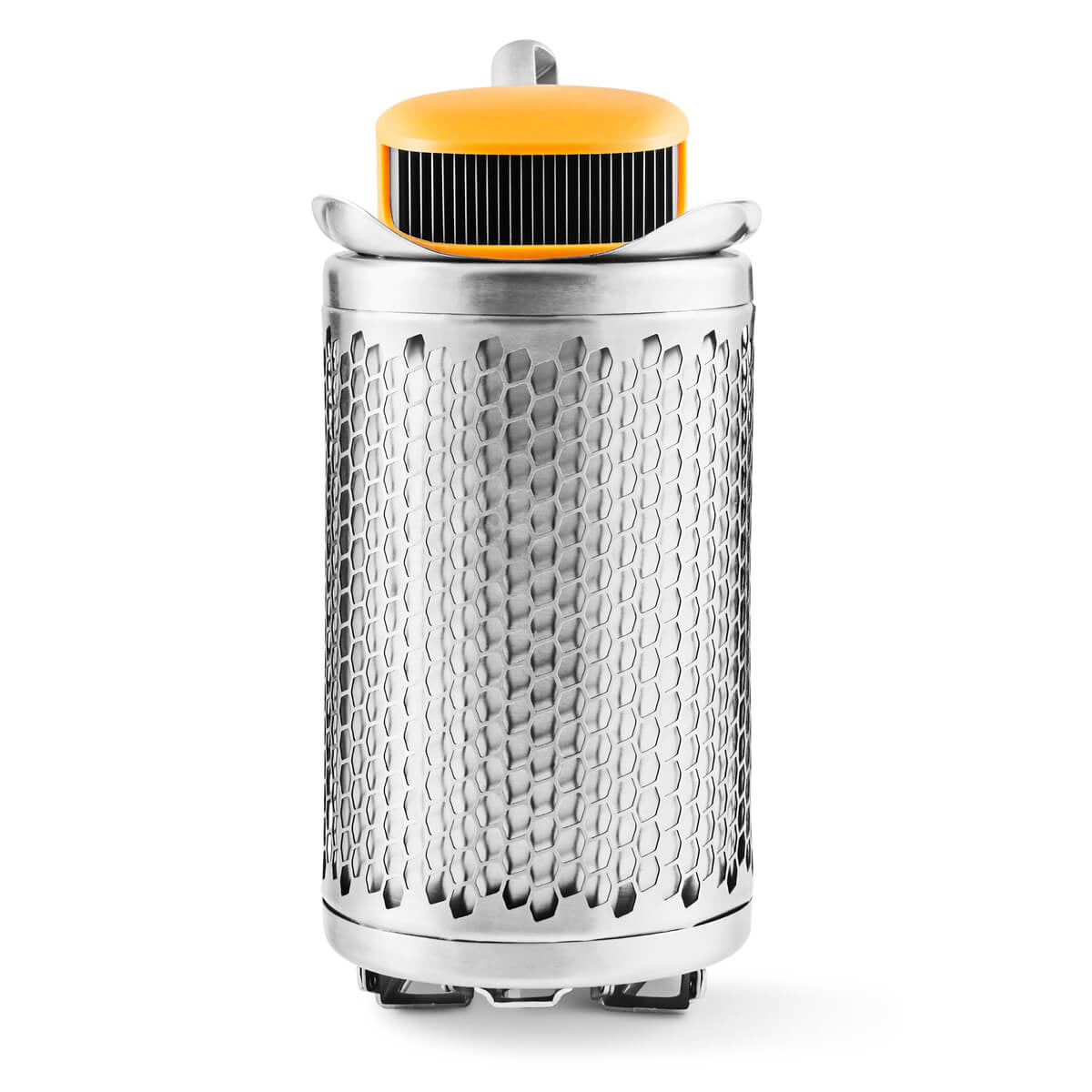 BioLite Camping-Kocher Campstove 2+ – Holz, 3200 mAh Akku, USB-Ladeausgang – Gelb/Aluminium
