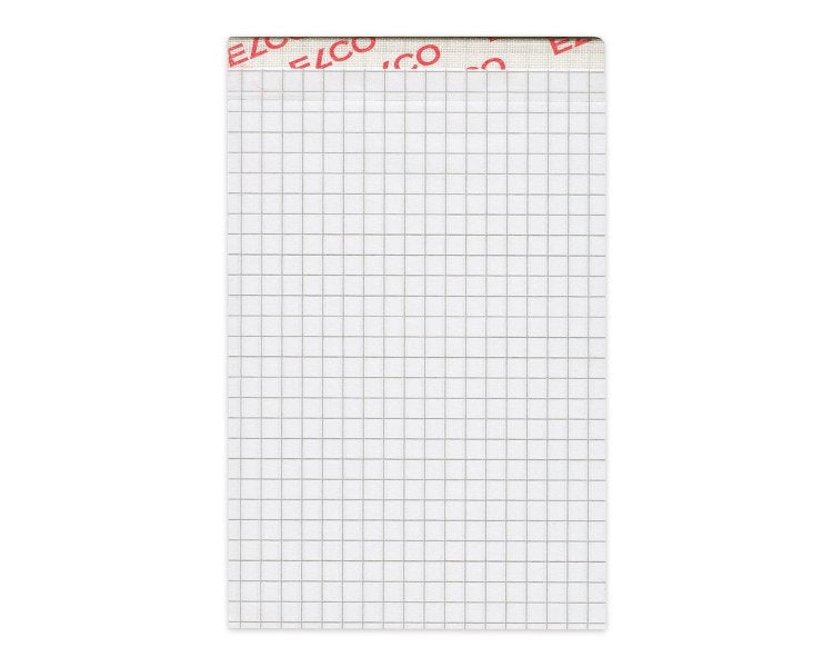 Elco Notizblock – A7 – kariert 4 mm – 100 Blatt – 70 g/m² – perforiert, weiss, 5 Stück