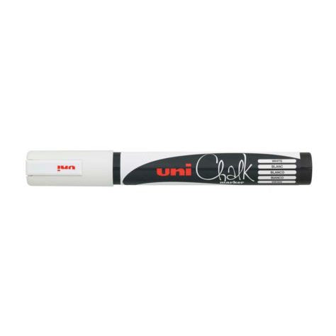 Uni-Ball PWE-3MS Kreidemarker – Rund 0,9–1,3 mm – Weiss, für Glas/Spiegel/Kunststoff