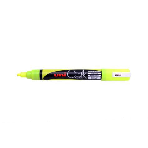 Uni-Ball PWE-3MS Kreidemarker – Rund 0,9–1,3 mm – Gelb, für Glas und andere glatte Oberflächen
