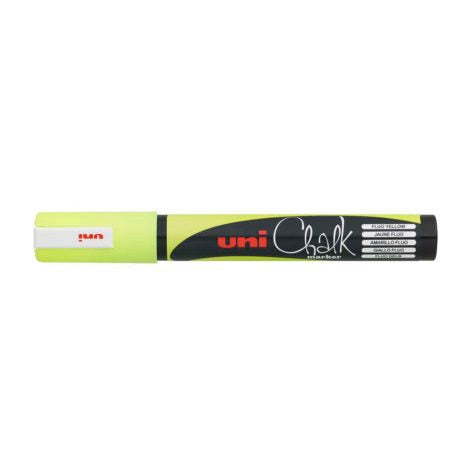 Uni-Ball PWE-3MS Kreidemarker – Rund 0,9–1,3 mm – Gelb, für Glas und andere glatte Oberflächen