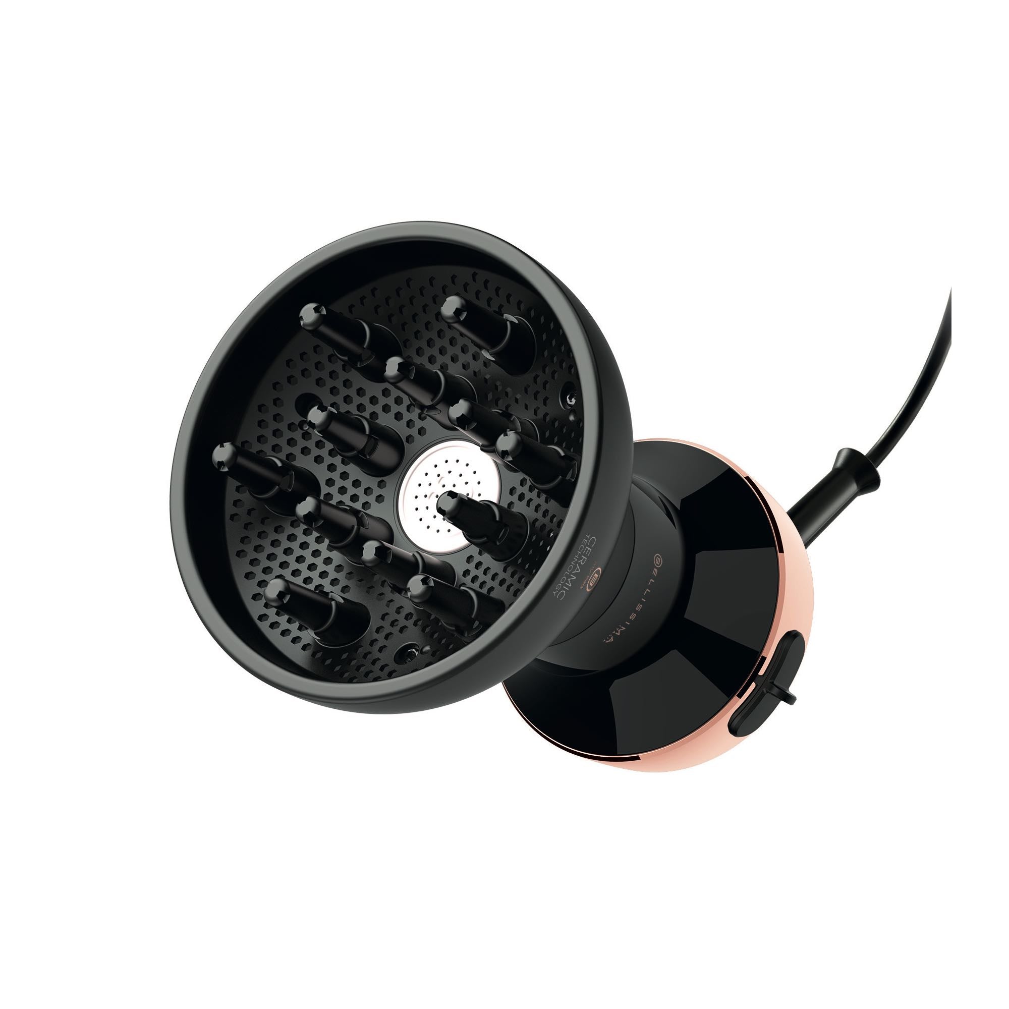 Bellissima Lockenwickler Diffon Ceramic DF1 3000 – Keramikbeschichtung, 700 W, 2 Stufen – Schwarz/Rosegold