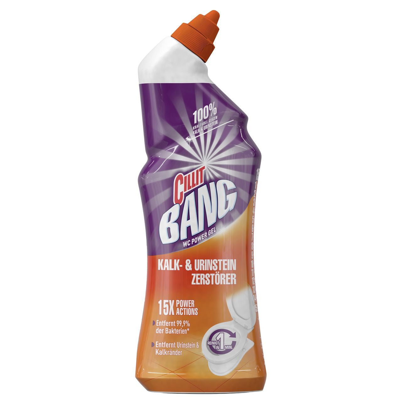 Cillit Bang WC-Reiniger/WC-Entkalker für WC – Frisch, Gel, Flasche – 750 ml