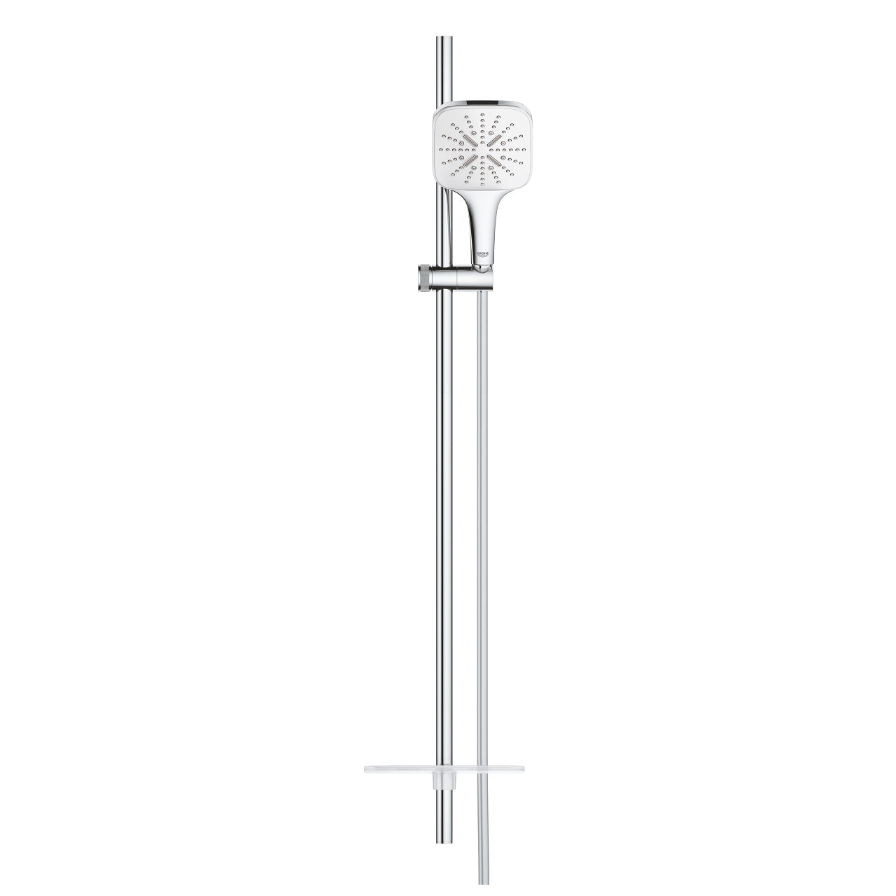 GROHE Duschset Rainshower SmartActive 130 – Ø13×90 cm, Metall, Chrom, Wandmontiert, Weiss