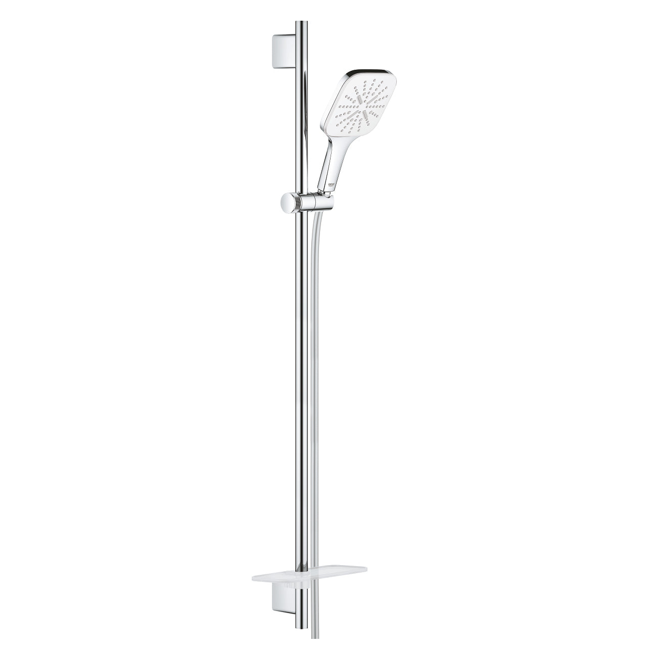 GROHE Duschset Rainshower SmartActive 130 – Ø13×90 cm, Metall, Chrom, Wandmontiert, Weiss