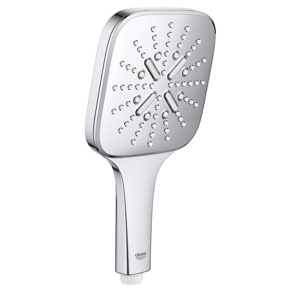 GROHE Handbrause Rainshower 130 – Kunststoff/Chrom, 9,5 l/min, 3 Strahlarten