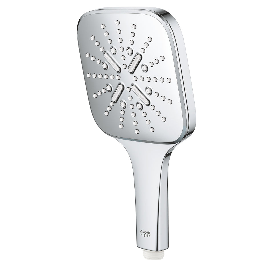 GROHE Handbrause Rainshower 130 – Kunststoff/Chrom, 9,5 l/min, 3 Strahlarten