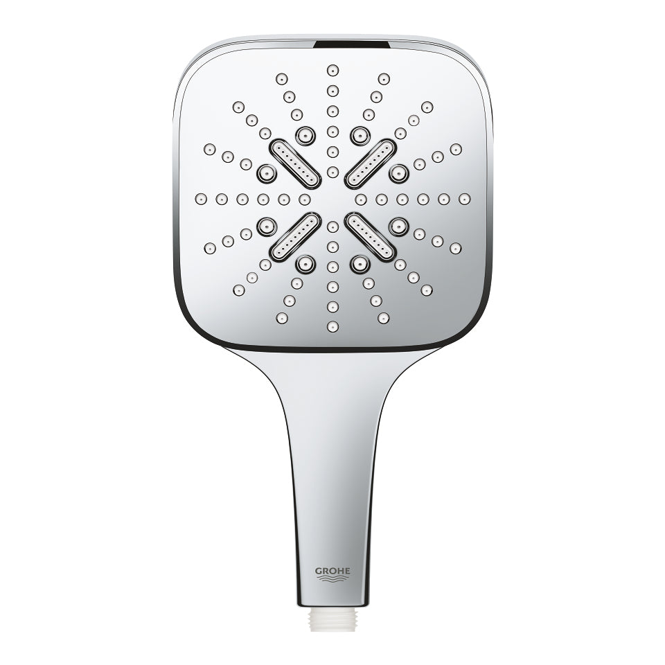 GROHE Handbrause Rainshower 130 – Kunststoff/Chrom, 9,5 l/min, 3 Strahlarten
