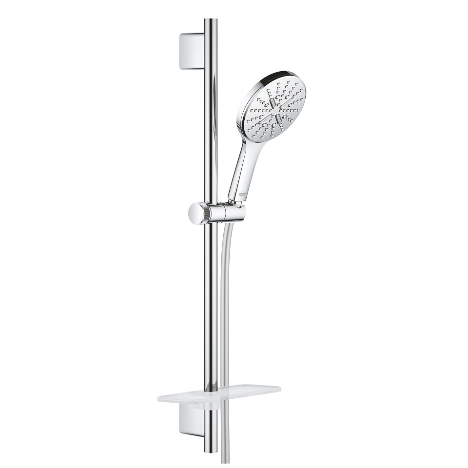 GROHE Brausestangenset Rainshower 130 – Duschsäulenlänge 60 cm, Schlauch 175 cm, Messing, Chrom