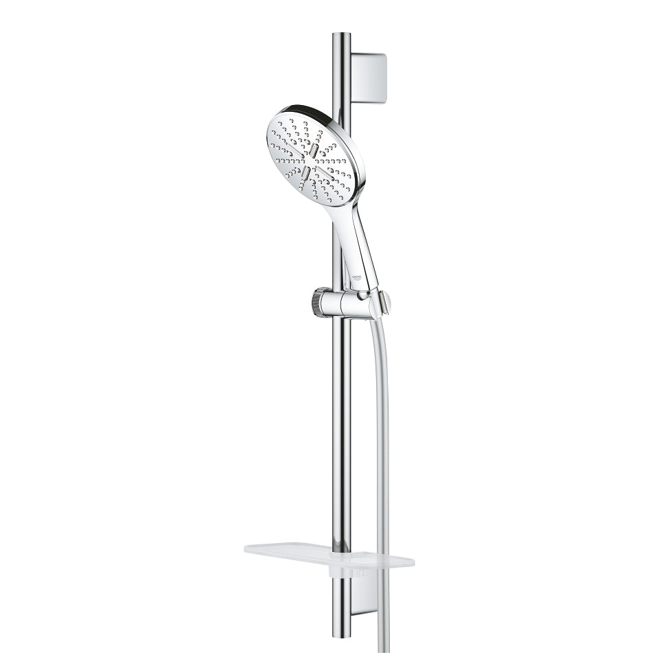 GROHE Brausestangenset Rainshower 130 – Duschsäulenlänge 60 cm, Schlauch 175 cm, Messing, Chrom