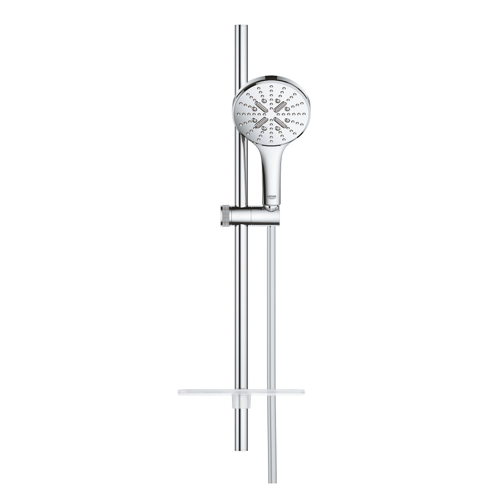GROHE Brausestangenset Rainshower 130 – Duschsäulenlänge 60 cm, Schlauch 175 cm, Messing, Chrom
