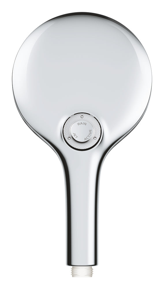 GROHE Handbrause Rainshower 130 – Ø13 cm, Edelstahl, Wandmontiert, Chrom