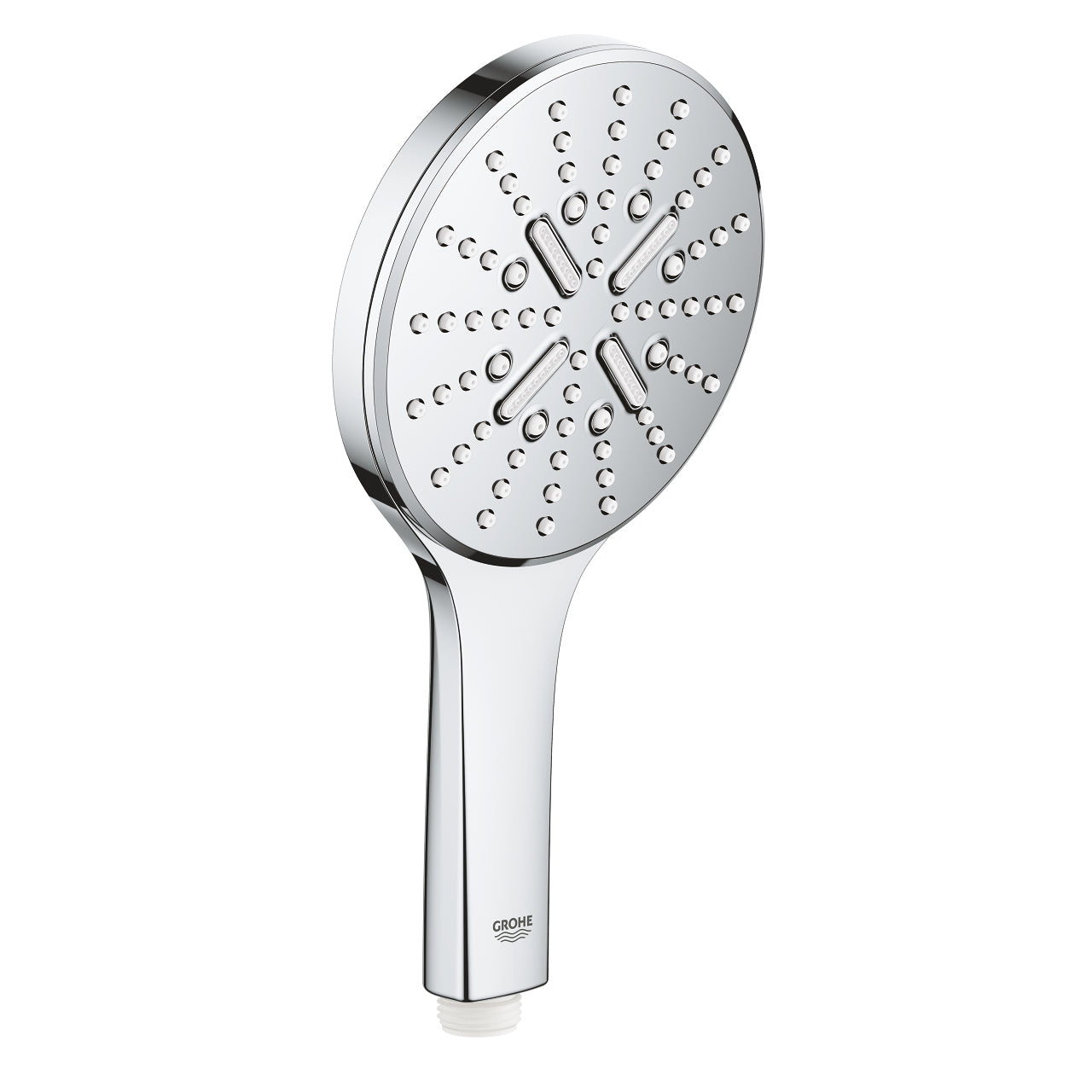 GROHE Handbrause Rainshower 130 – Ø13 cm, Edelstahl, Wandmontiert, Chrom