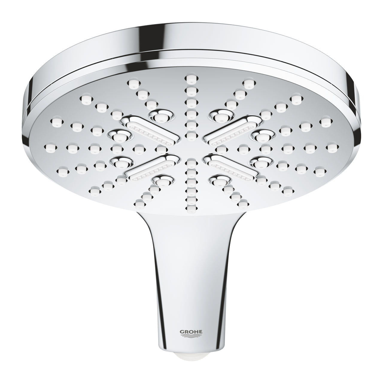 GROHE Handbrause Rainshower 130 – Ø13 cm, Edelstahl, Wandmontiert, Chrom