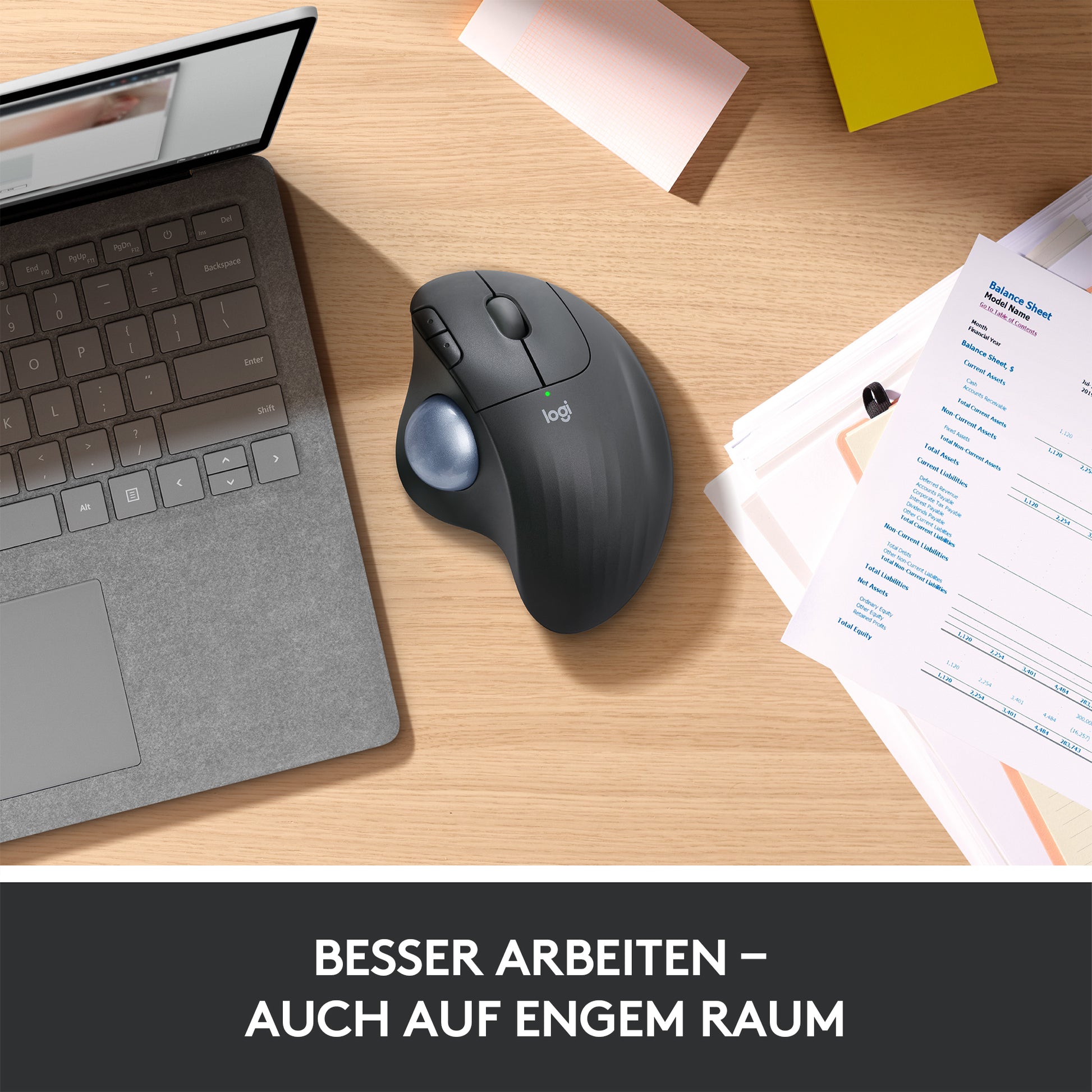 Logitech ERGO M575 – Trackball-Maus – Kabellos (Bluetooth/2,4 GHz), rechts, Weiss