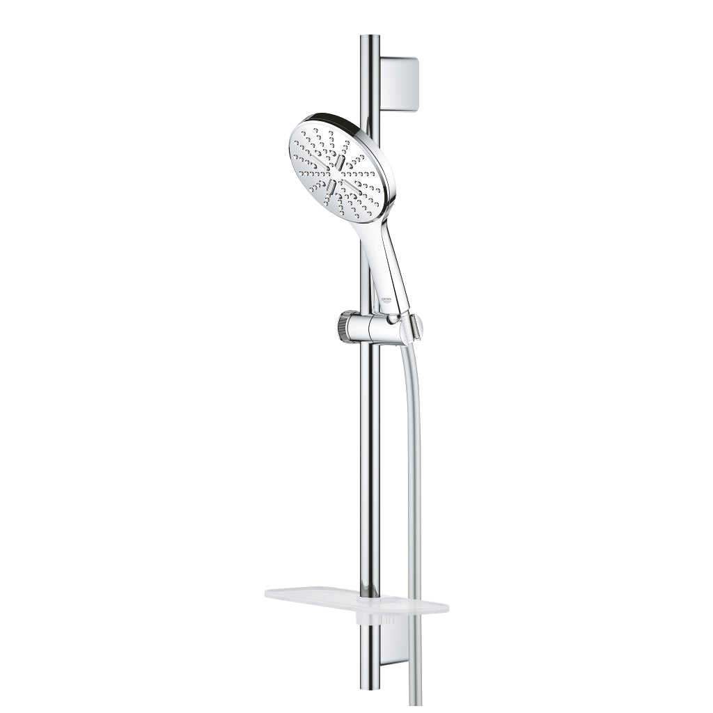 GROHE Brausestangenset Rainshower SmartActive 130 – Ø13 cm, Schlauch 175 cm, Messing, Wandmontiert, Chrom