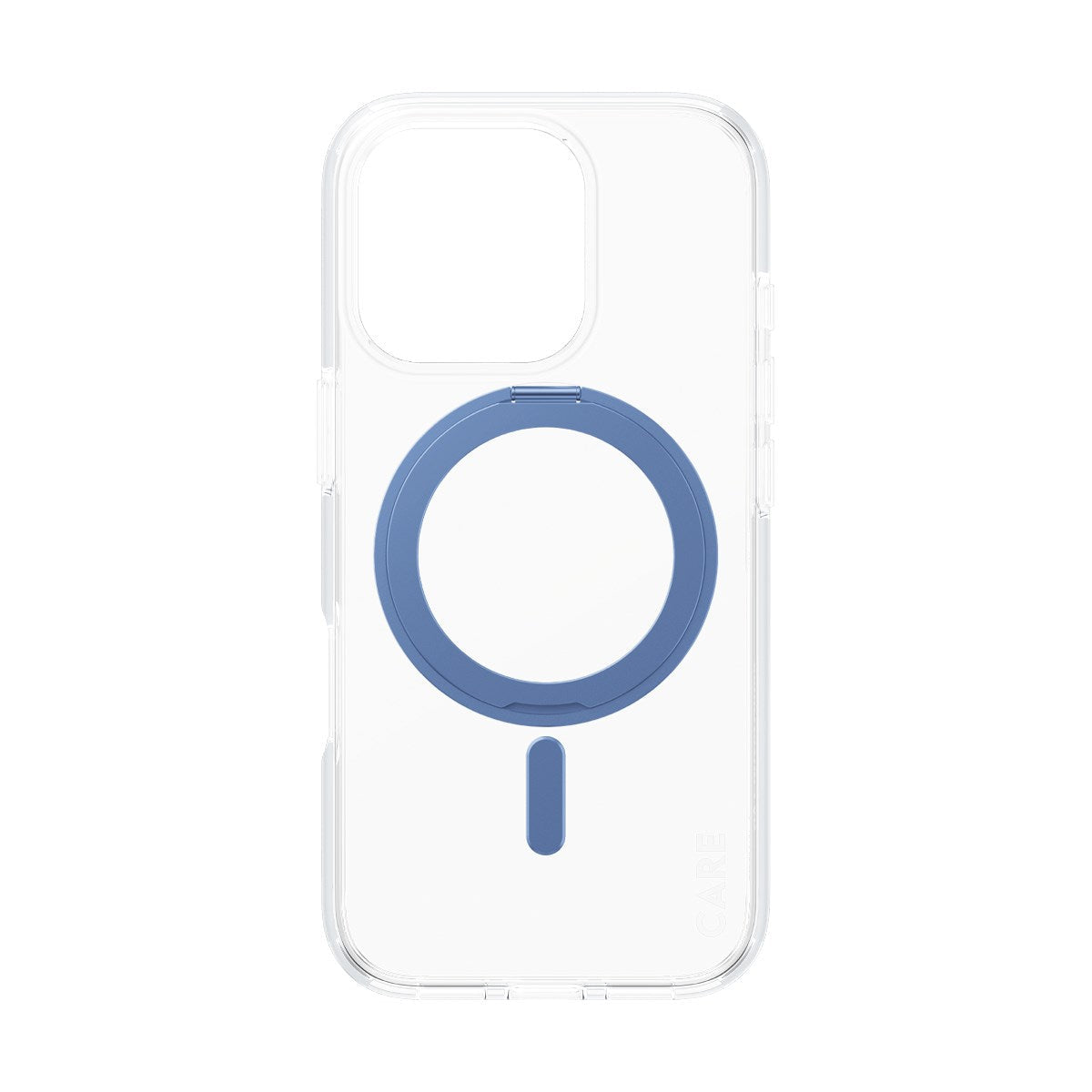 PanzerGlass CARE – Backcover – für Apple iPhone 16 Pro – blau/transparent – MagSafe kompatibel, mit Standfuss