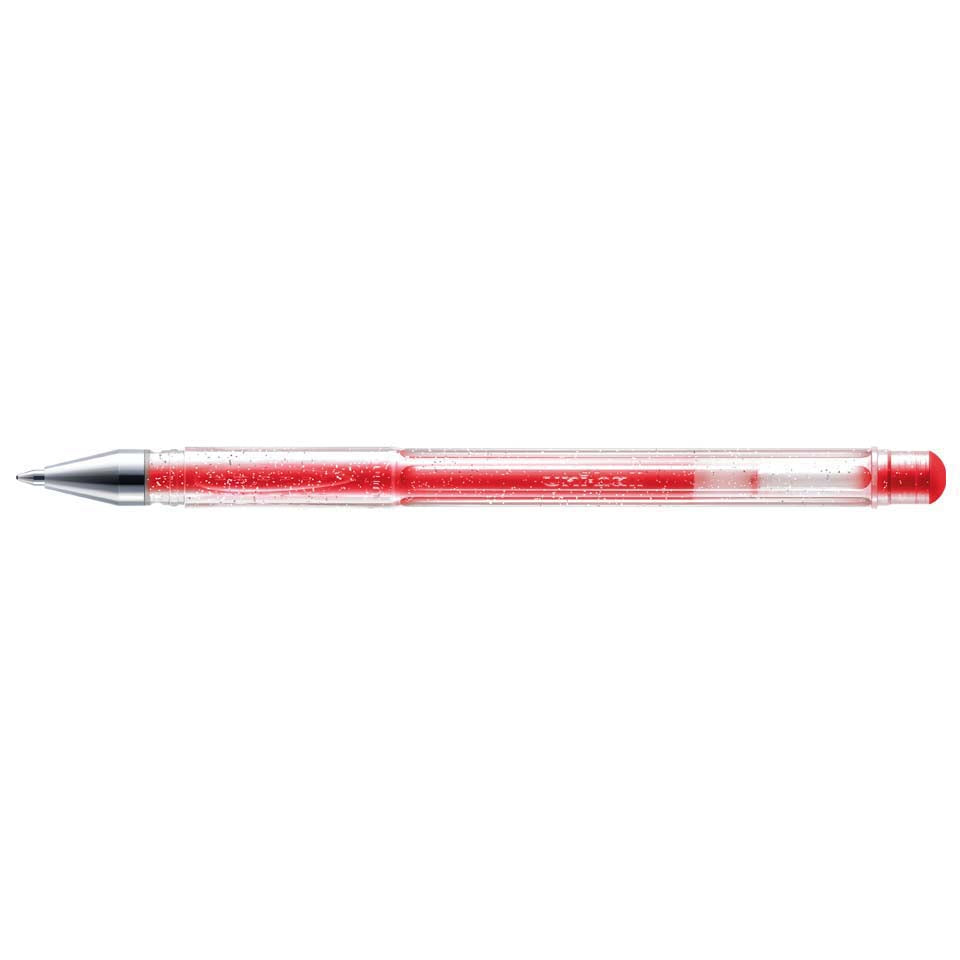 Uni-Ball Signo Sparkling UM-120SP Gelschreiber, Kappe – Rot, Spitze 1 mm, Metallic, Glitzernd