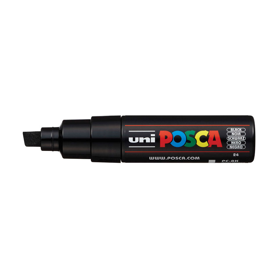 Uni-Ball POSCA PC-8K Permanentmarker – Keilspitze 8 mm – Schwarz