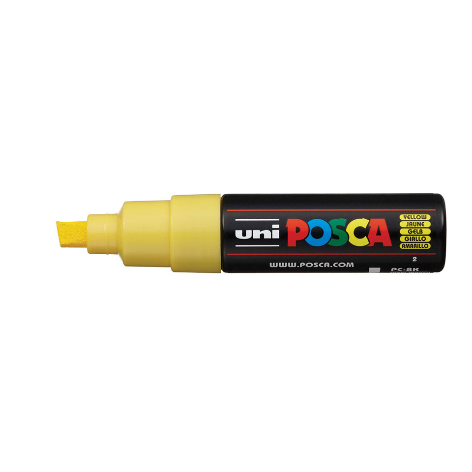 Uni-Ball POSCA PC-8K Permanentmarker – Keilspitze 8 mm – Gelb