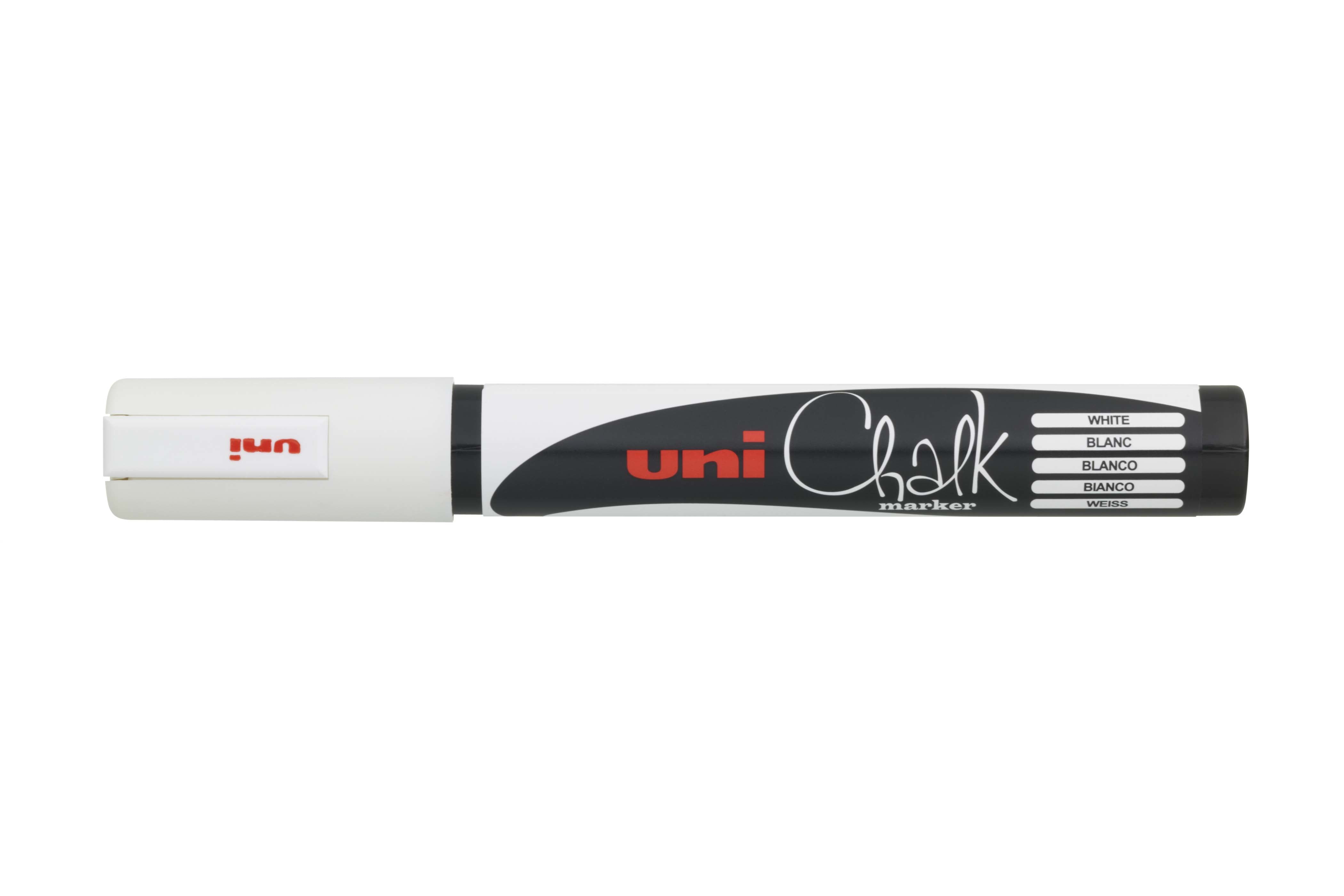 Uni-Ball PWE-5M Kreidemarker – Rund 1,8 mm – Weiss, für Glas/Tafel/Spiegel