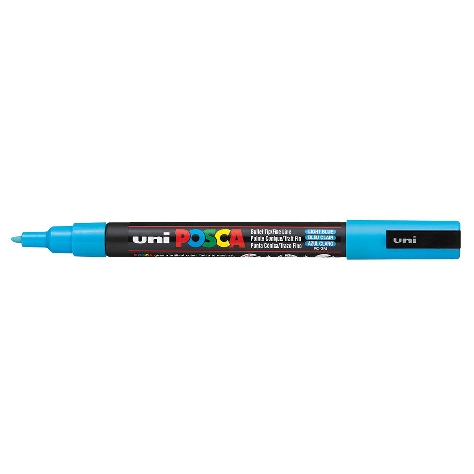 Uni-Ball POSCA PC-3M Acrylmarker – Rundspitze 0,9–1,3 mm – Hellblau