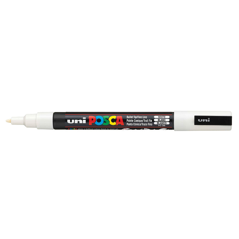 Uni-Ball POSCA PC-3M Acrylmarker – Rundspitze 0,9–1,3 mm – Weiss