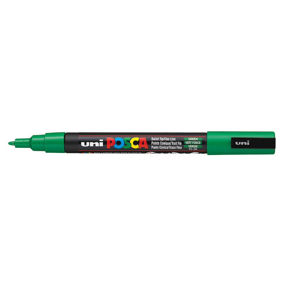 Uni-Ball POSCA Kreativ-/Pigmentmarker – Rundspitze 0,9–1,3 mm, Grün – Für viele Oberflächen