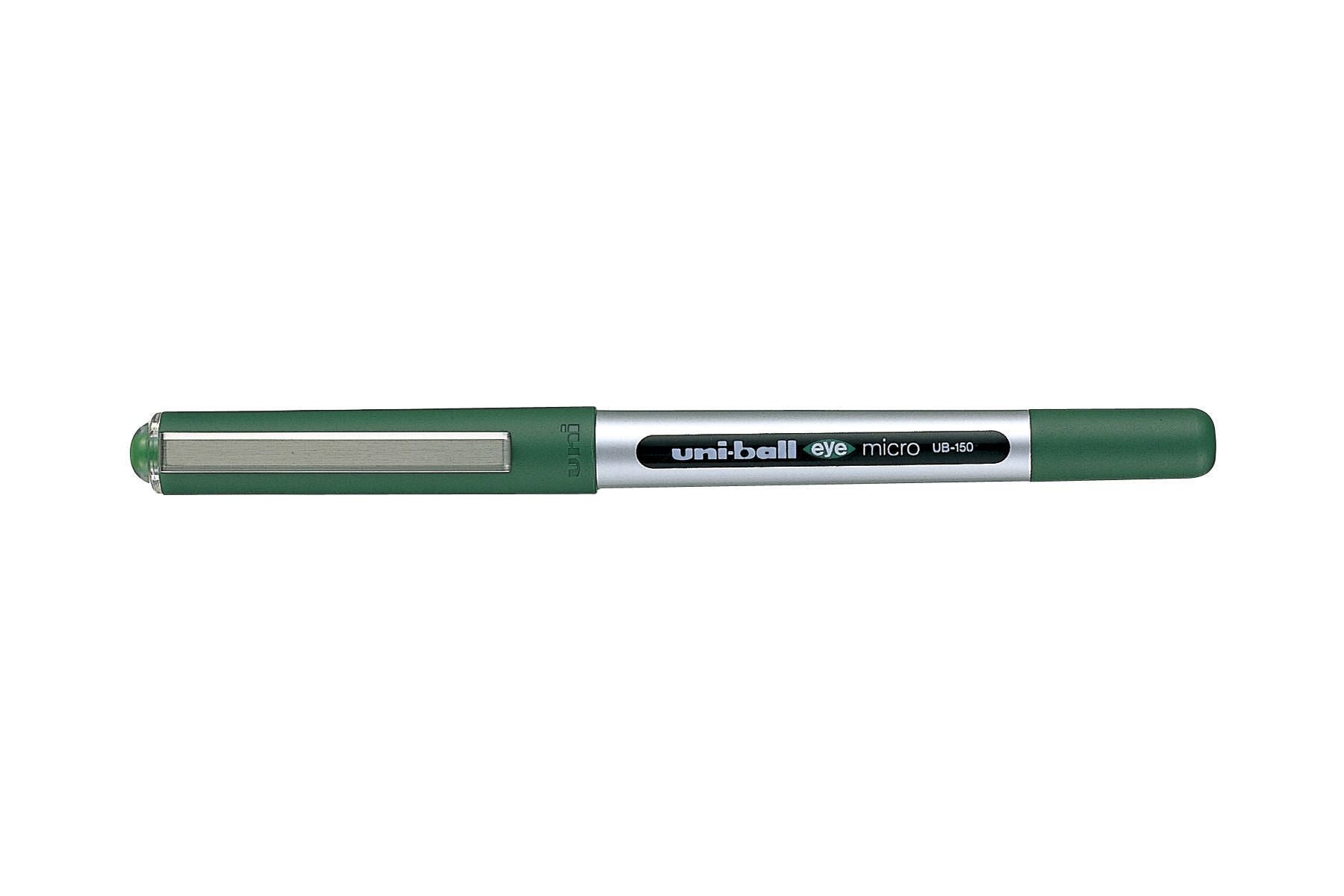 Uni-Ball eye micro – Tintenroller, dokumentenecht, mit Kappe, 0,3 mm, grün