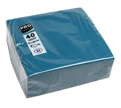 PRONAPPE Servietten blau – 38 × 38 cm, 2-lagig – 40 Stück