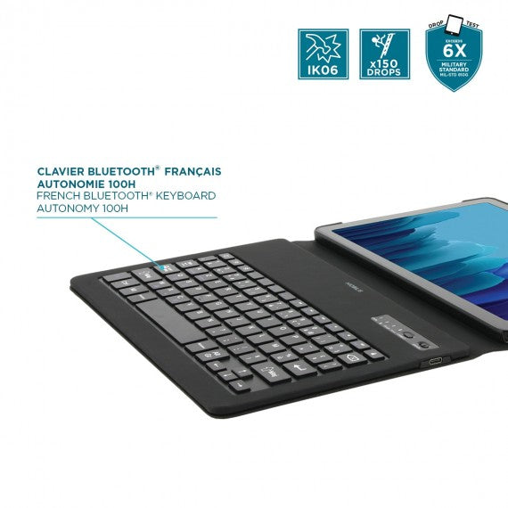 Mobilis Tastatur-Case für Galaxy Tab A9+ 10,9" (SM-X210/SM-X216) – Bluetooth, FR – Schwarz