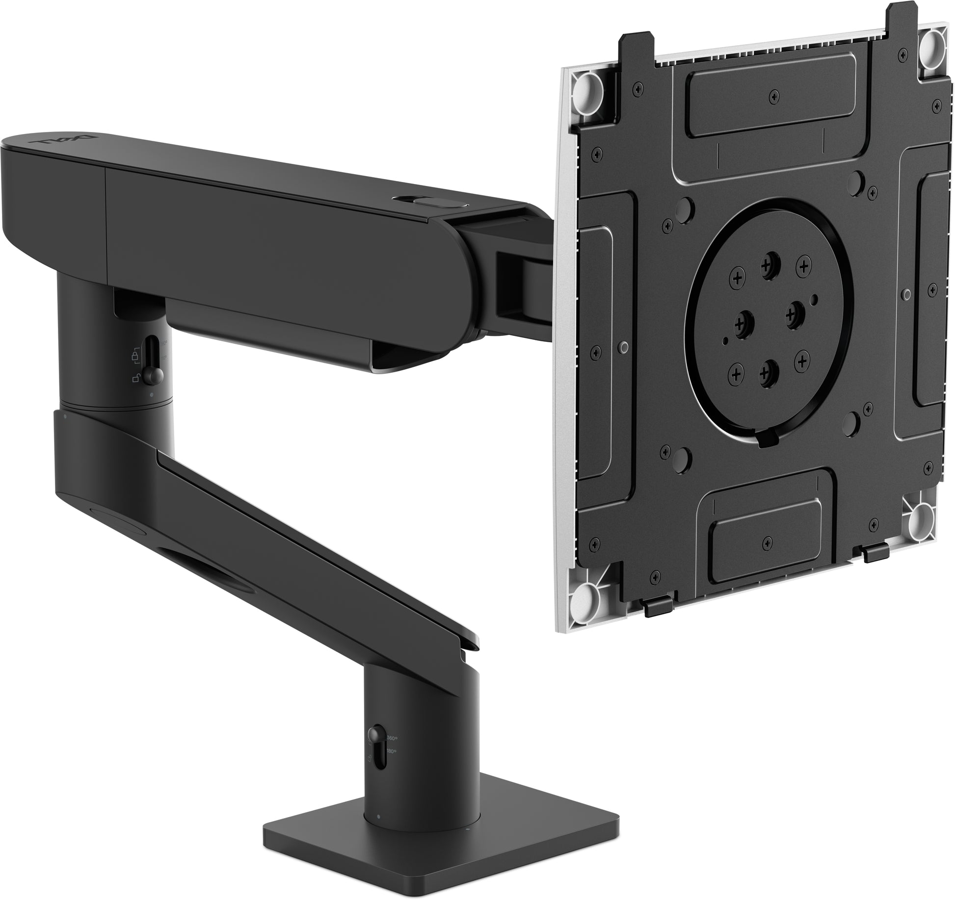 DELL HDA26 – Monitorarm Tischhalterung – 1 Monitor – 43–52" – VESA 100×100 mm – bis 20 kg/Monitor – Schwarz