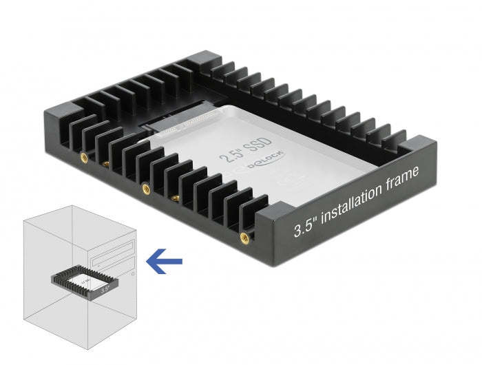 DeLOCK Einbaurahmen 3,5" — für 2,5" SATA-Laufwerke