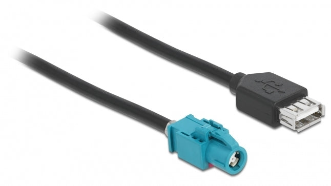 DeLOCK Adapterkabel HSD Z zu USB-A – USB 2.0 (480 Mbps), 1 m, Passiv, Goldkontakte, Schwarz