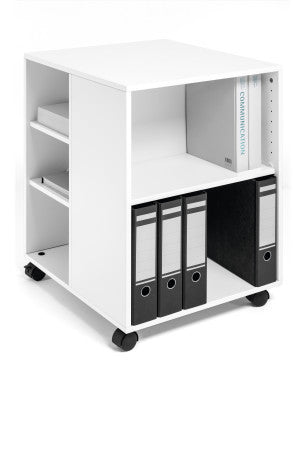 Durable Multifunktionswagen – Spanplatte, Weiss, 52,8 × 74,8 × 59,2 cm