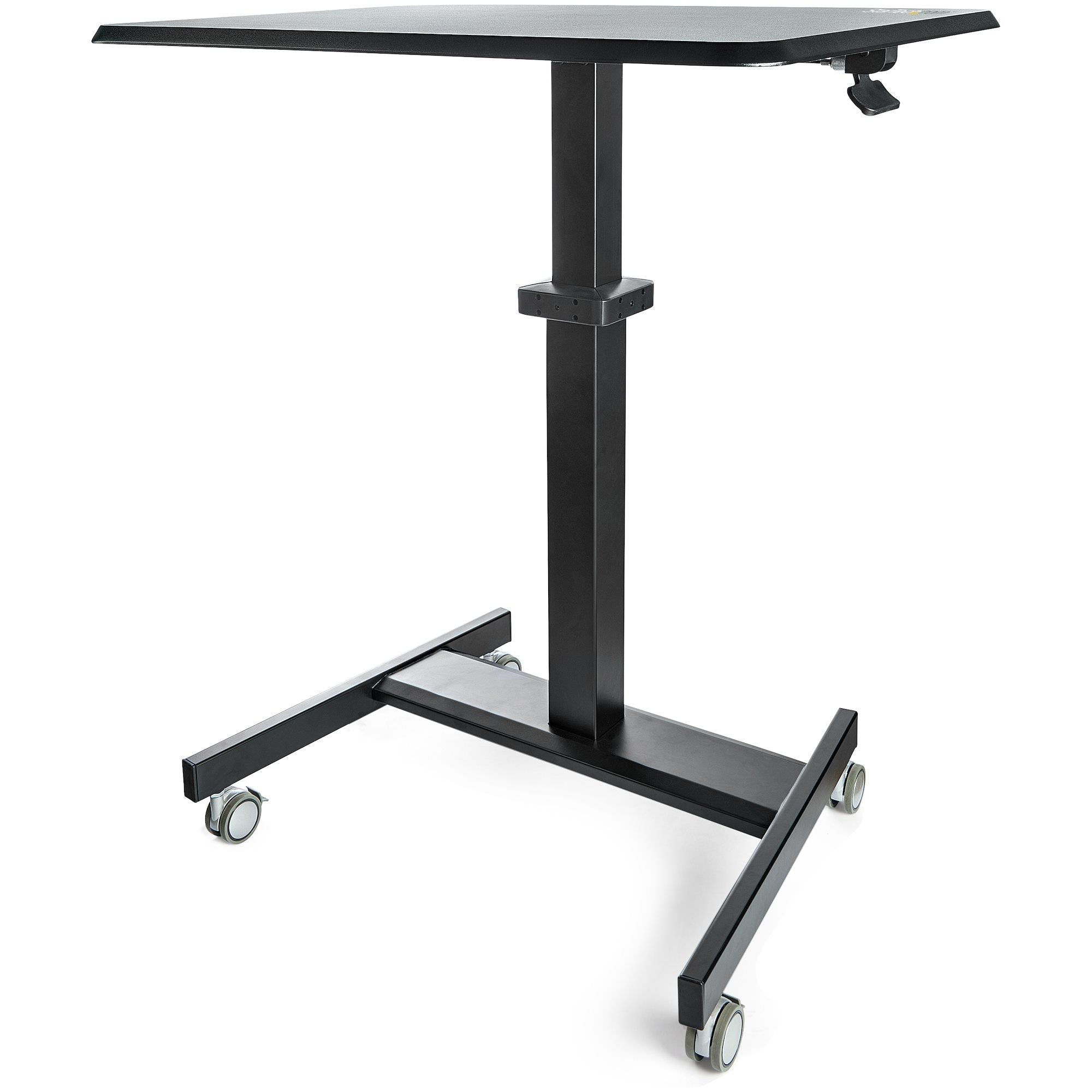StarTech.com Mobiler Steh-Arbeitsplatz, 60 × 80 cm, höhenverstellbar 75–120 cm, 30 kg, schwarz