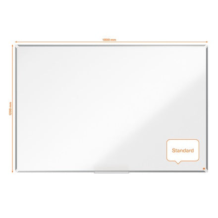 Nobo Whiteboard – 180 × 120 cm, Emaille, magnetisch, Aluminiumrahmen, Wandmontage