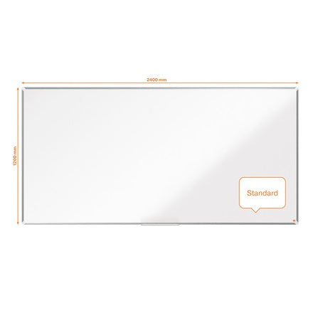 Nobo Whiteboard – 241,5 × 119,9 cm, Emaille, magnetisch, Aluminiumrahmen, Wandmontage